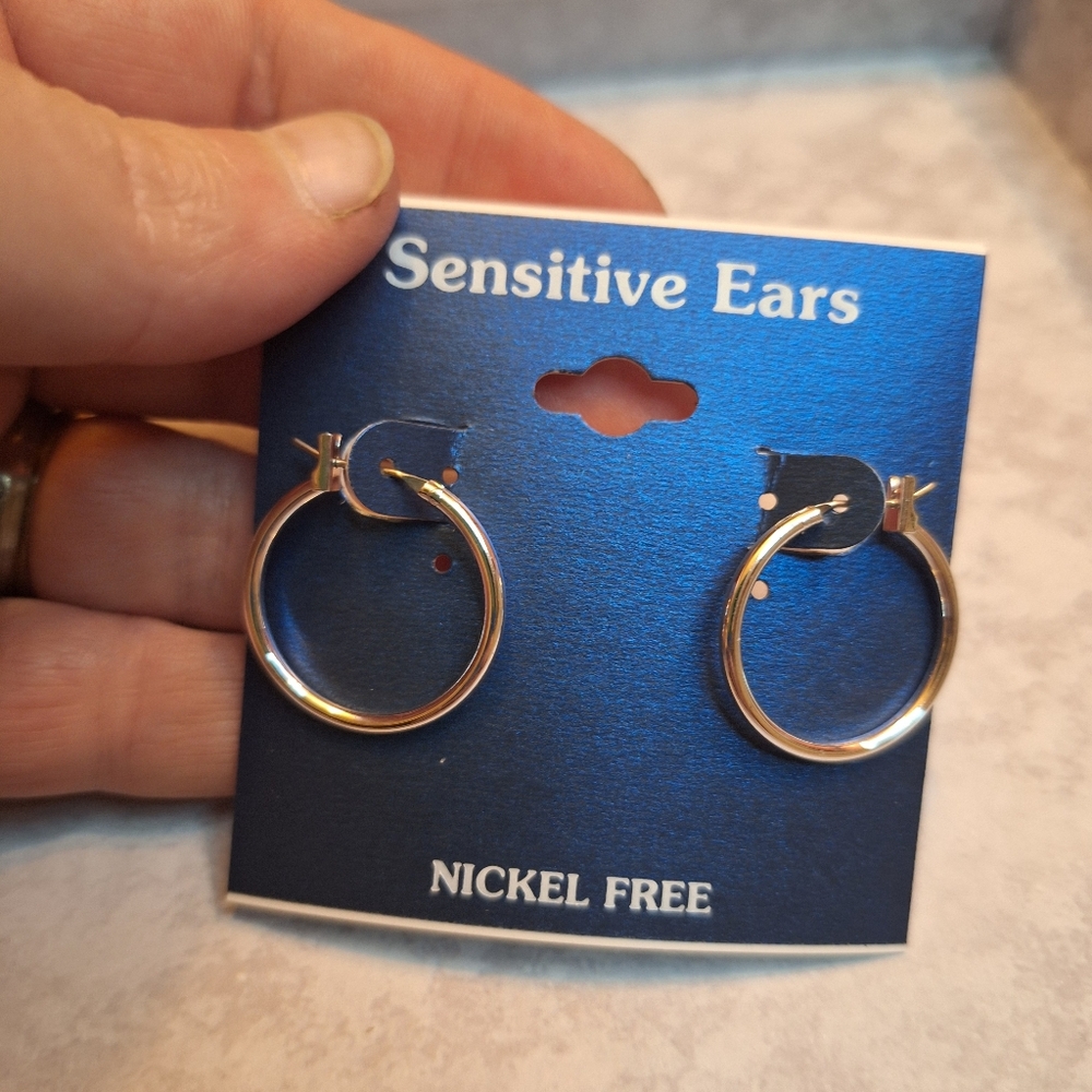 Elegant Silver Hoop Earrings for Sensitive Ears